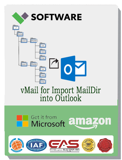 vMail for Import MailDir Email into Outlook Software