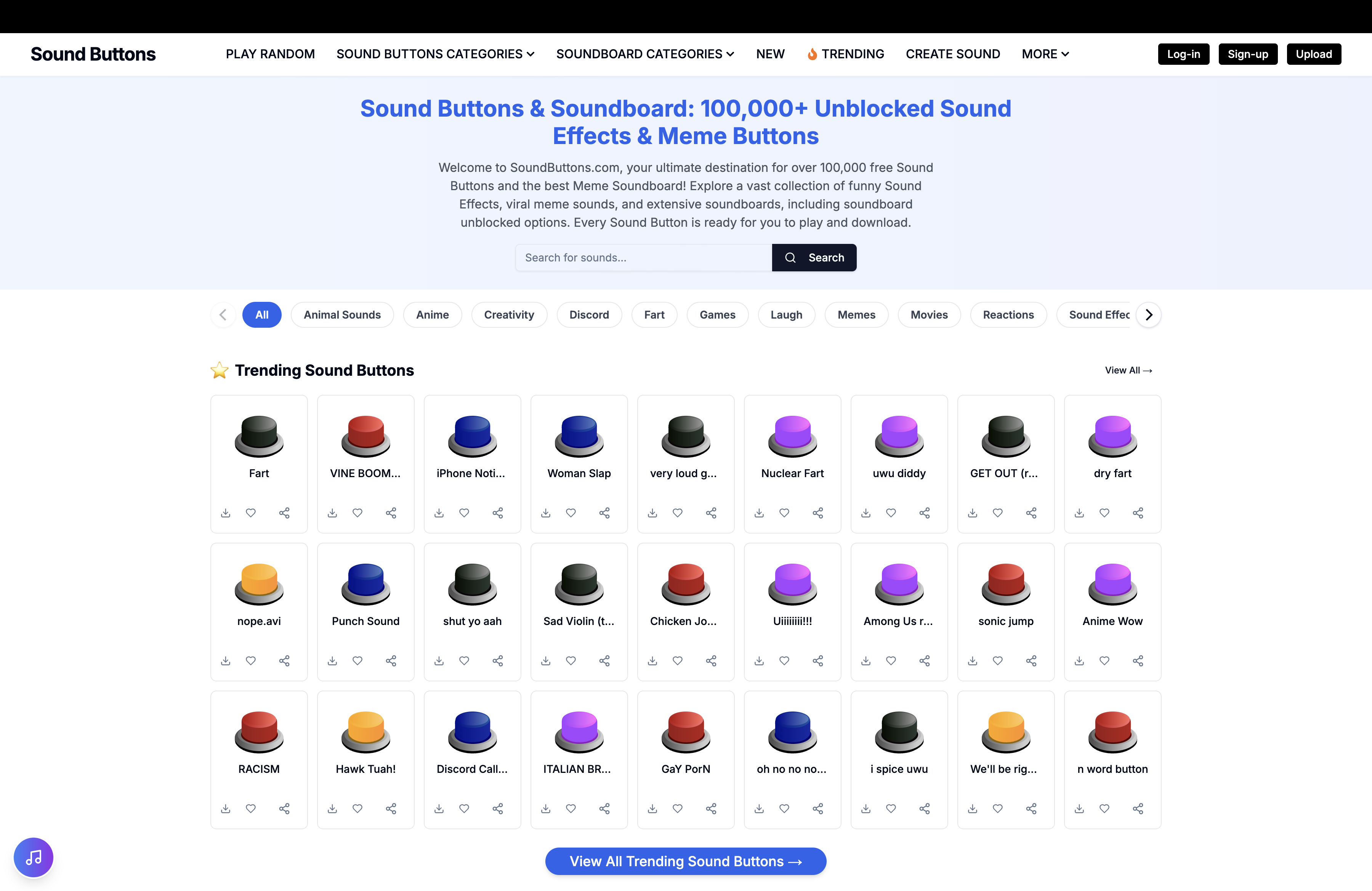 Sound Buttons: 1M+ Meme Soundboard Unblocked Sounds