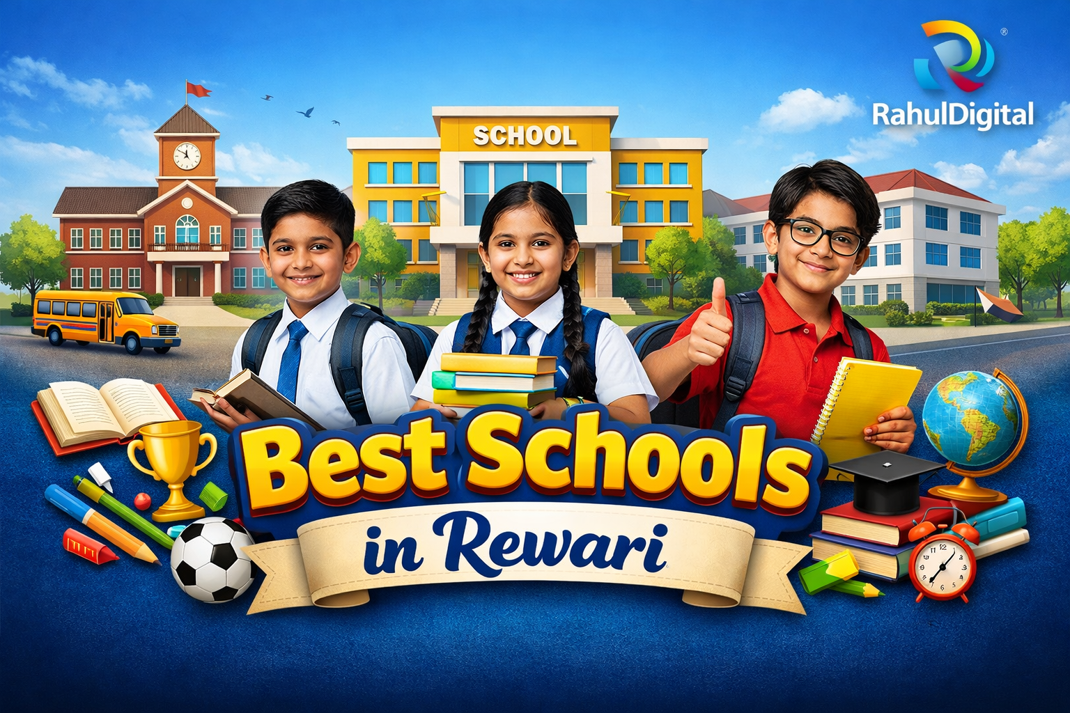 Top 10 Best Schools in Rewari – CBSE, ICSE, International Schools – Rahul Digital Marketing Institute & Company Rewari
