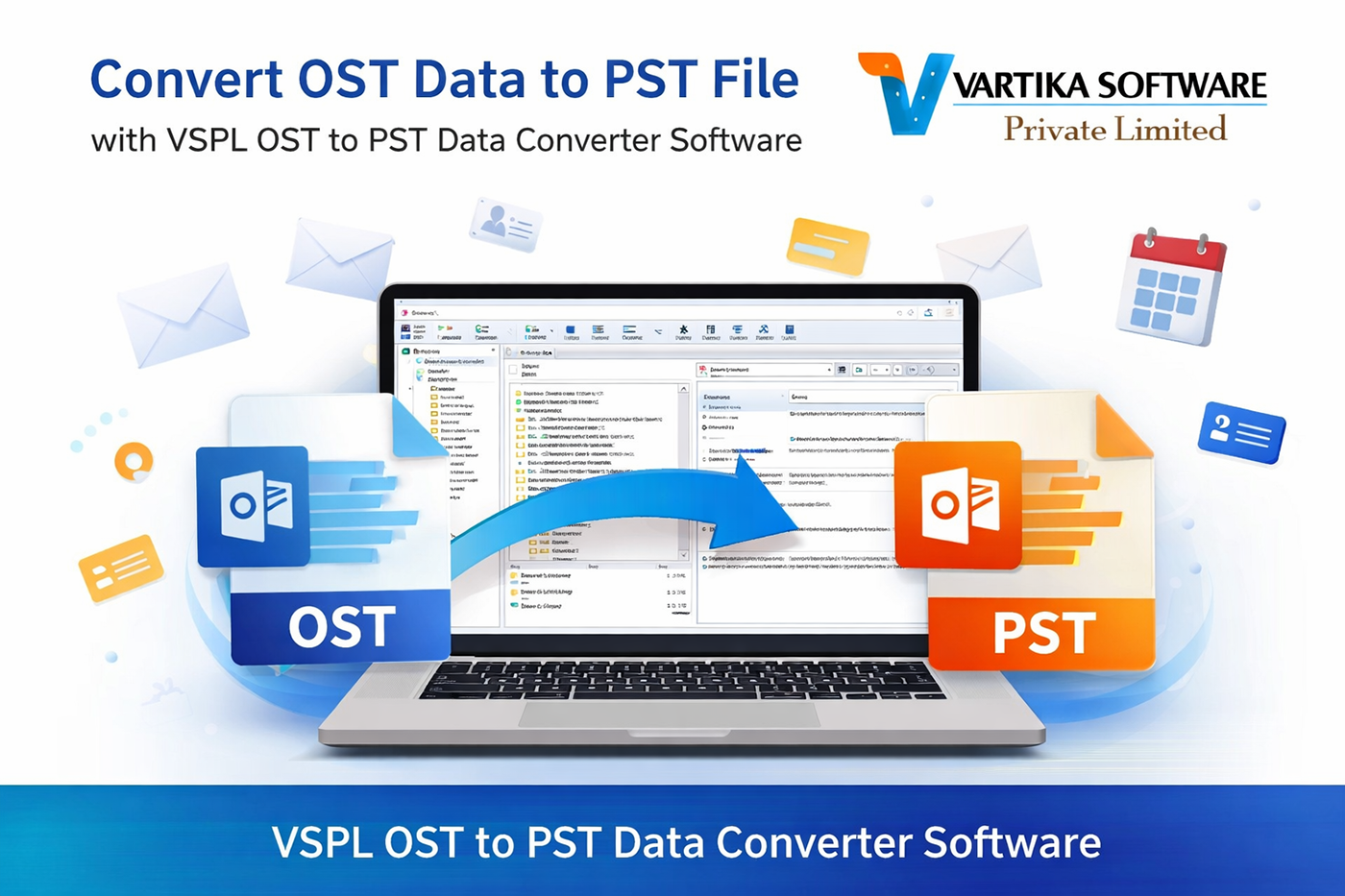 Convert OST Data to PST File - vMail Software